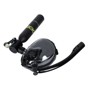 DIDEEP Универсальный набор для дайвинга: маска с трубкой + кислородный баллон 0,5 л.