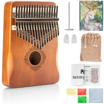 KALIMBA Drewniana INSTRUMENT KARIMBA PIANINO MAHOŃ ZANZA MBIRA