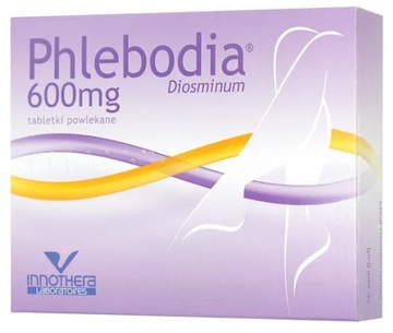 Phlebodia 600 mg na żylaki i ciężkie nogi, 60 tabletek