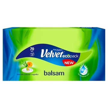 VELVET CHUSTECZKI PUDEŁKO 70SZT BALSAM