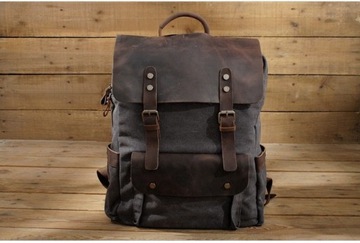 Рюкзак для ноутбука 15.6 винтажный коричневый кожаный