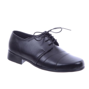 Półbuty Chłopięce Komunijne buty czarne chłopak 37