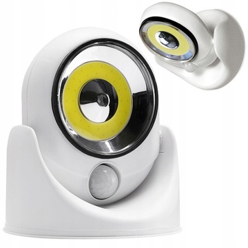 Lampka z czujnikiem ruchu LED cob 360 na baterie