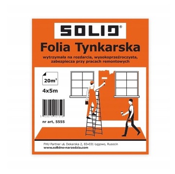 SOLID FOLIA TYNKARSKA MALARSKA 20m2 4X5m GRUBA