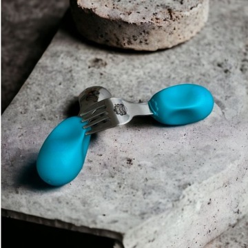 Столовые приборы SEA, этап 2, обучение вилке и ложке Манеры Наны СИНИЙ ЧИРНЫЙ