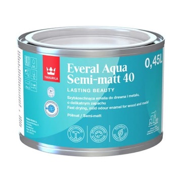 Tikkurila Everal Aqua Semi Matt 40 - BAZA BIAŁA 0,45l