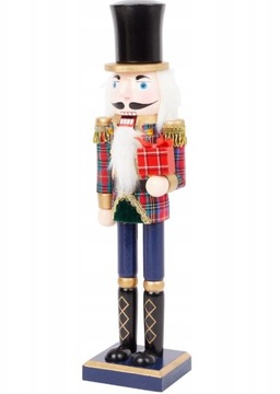 БОЛЬШАЯ ФИГУРКА ДЕРЕВЯННОГО ЩЕЛКУНЧИКА НА РОЖДЕСТВО