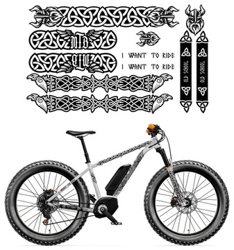 ZESTAW NAKLEJEK uniwersalnych na rower RAMĘ WIKING