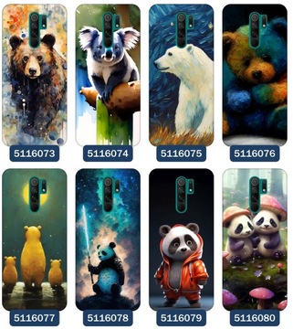 Etui do Xiaomi Redmi 9 Wzory Misie Miś Koala Panda Niedźwiedź