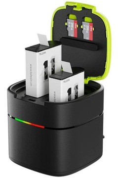 Быстрое зарядное устройство + 2 аккумулятора для GoPro 11 10 9