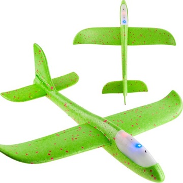 SAMOLOT STYROPIANOWY STYROPIANU 49CM ŚWIECĄCY LED