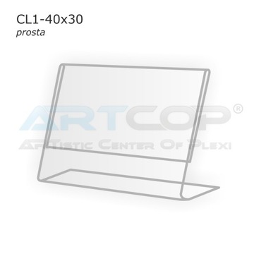 Прайс-лист из оргстекла, подставка для описания CL1-40x30, 10 шт.