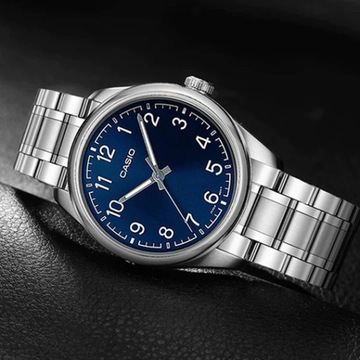 ЧАСЫ МУЖСКИЕ CASIO MTP-V005D-2B4 + КОРОБКА + ГРАВИРОВКА