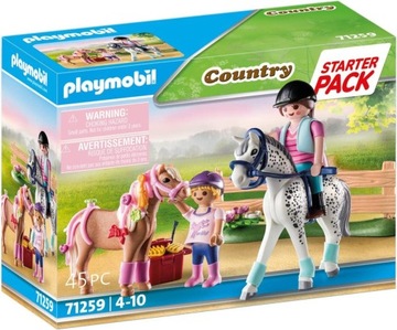 PLAYMOBIL, Starter Pack Pielęgnacja koni, 71259