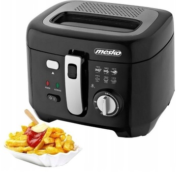 DOMOWA TRADYCYJNA FRYTKOWNICA NA OLEJ DO MIĘS FRYTEK MOCNA 1800W 2,5L