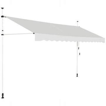 MARKIZA BALKONOWA ROZPOROWA TELESKOPOWA 395x120 CM