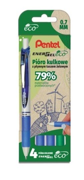 ZESTAW 4SZT PIÓR KULKOWYCH 3X NIEBIESKIE 1 ZIELONE