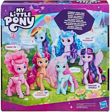 MLP MY LITTLE PONY ZESTAW 6 KUCYKÓW TĘCZOWA UROCZYSTOŚĆ F6340