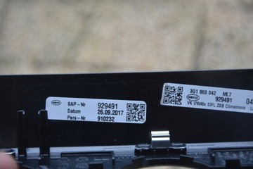 КОРПУС ПАНЕЛИ КОНДИЦИОНЕРА VW PASSAT B8 3G1863042