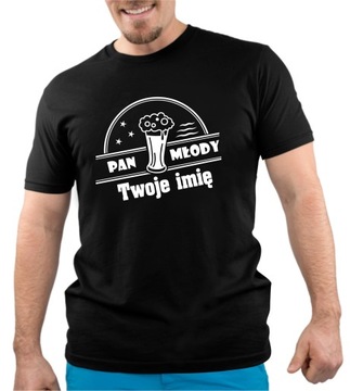 KOSZULKA MĘSKA T-SHIRT TSHIRT WIECZÓR KAWALERSKI PANA MŁODEGO PAN MŁODY 910
