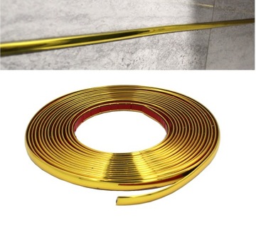 Listwa ozdobna taśma samoprzylepna złota 17 mm 5m GOLD 17MM x 5 metrów
