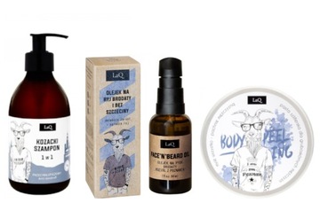 LAQ KOZIOŁ ZESTAW 3cz SZAMPON + OLEJEK + PEELING