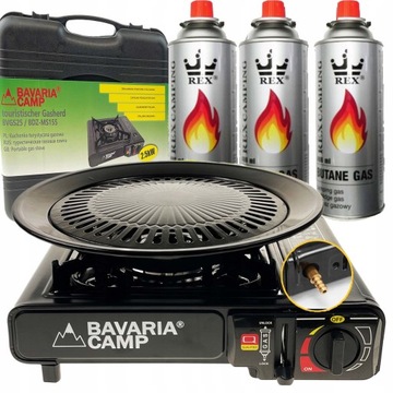 GAZOWA KUCHENKA TURYSTYCZNA GRILL + 3W1 BUTLA/KART