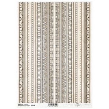 PAPIER RYŻOWY A4 do decoupage ITD-R2090 bordiura