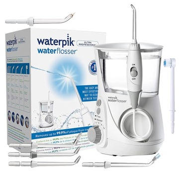 PROFESIONALNY IRYGATOR DENTYSTYCZNY WATERPIK Z 7 KOŃCÓWKAMI DO ZĘBÓW PROTEZ