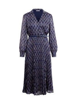 Ciemnoniebieska damska wzorzysta sukienka ORSAY
