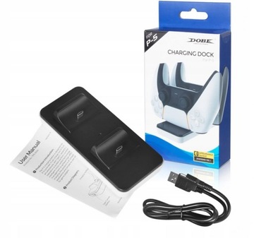 ДОК-СТАНЦИЯ ДЛЯ PS5, ЗАРЯДНОЕ УСТРОЙСТВО ДЛЯ 2-х ПАНЕЛЬНЫХ КОНТРОЛЛЕРОВ