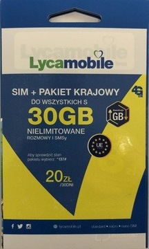 LYCA MOBILE POLSKA ; pakiet kraj. do wszystkich S