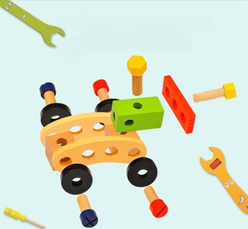 ЧЕМОДАН С ИНСТРУМЕНТАМИ ДЛЯ ДЕТЕЙ ДЕРЕВЯННЫЙ НАБОР DIY 35 ПРЕДМЕТОВ.