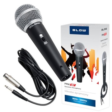 MIKROFON DYNAMICZNY PRZEWODOWY KARAOKE ESTRADOWY METALOWY DLA DJ KABEL 5m