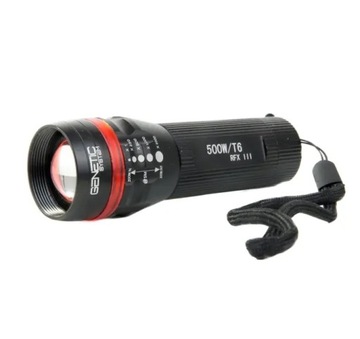 LATARKA KIESZONKOWA LED XML T6 METALOWA SZPERACZ ZOOM