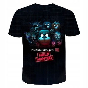 2022 Nowa Letnia Męska Koszulka Modowa Fnaf 3D