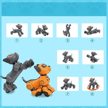 ИНТЕРАКТИВНЫЙ РОБОТ-СОБАКА ИГРУШКА С ДИСТАНЦИОННЫМ УПРАВЛЕНИЕМ, ПРОГРАММИРУЕМЫЕ С 20+ ФУНКЦИЯМИ