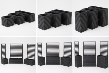 Donica ogrodowa drewniana duża wysoka 155-170cm wkład taras balkon ogród