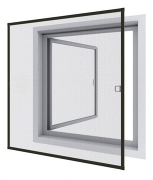 MMOSKITIERA NA OKNO ramka ALUMINIUM siatka na owady komary gotowa na wymiar