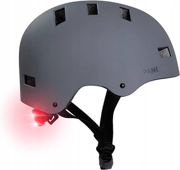 Kask rowerowy, kask na hulajnogę ze światłem LED M 55-58cm PANK UrbanWG1354