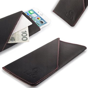 LEO ETUI WSUWKA Z NATURALNEJ POLSKIEJ SKÓRY do MAXCOM COMFORT MM724