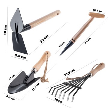 НАБОР САДОВЫХ ИНСТРУМЕНТОВ 5-в-1 ЛОПАТА МАШИНА КОГТИ ДЛЯ ШЛАНГА СБОРНИК