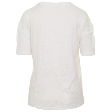 Koszulka PEPE JEANS damska z nadrukiem t-shirt kremowa regular fit XS