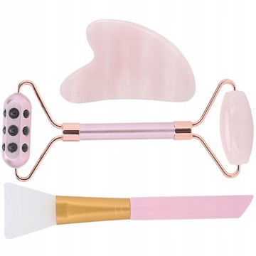 Роликовый массажер для лица Gua Sha Board Набор кистей для маски