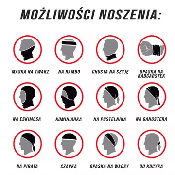 !! WYPRZEDAŻ SKLEPU!! Kominiarka motocyklowa kominek chusta komin POLSKA
