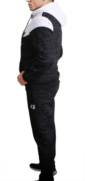 СПОРТИВНЫЙ КОСТЮМ мужской УТЕПЛЕННЫЙ, толстовка, КАПЮШОН, 2019, серый S