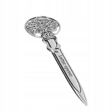 METALOWY NÓŻ OTWIERACZ DO LISTÓW ELEGANCKI CHROMOWANY 12.8CM