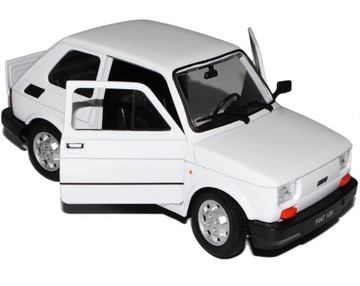 FIAT 126P MALUCH MODEL PRL WELLY 1:21 BIAŁY