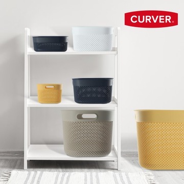 КОРЗИНА-КОНТЕЙНЕР CURVER 6Л ОРГАНАЙЗЕР ЖЕЛТЫЙ ЭКО