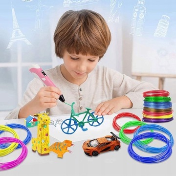 Ручка для 3D-принтера PEN PINK + стержни 110 м нити PLA 2023 + БЕСПЛАТНО